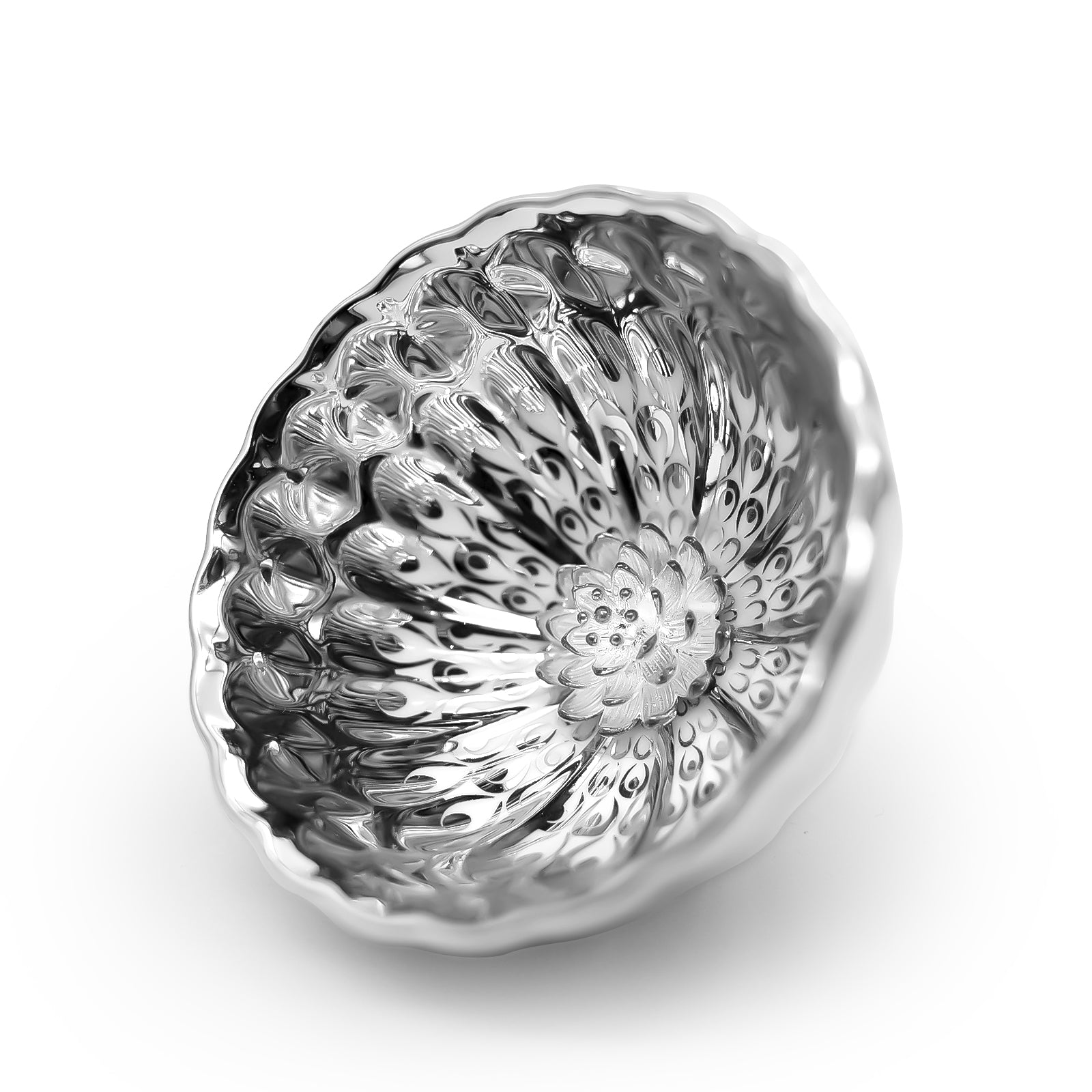 Silver Peacock-Lotus Jianzhan