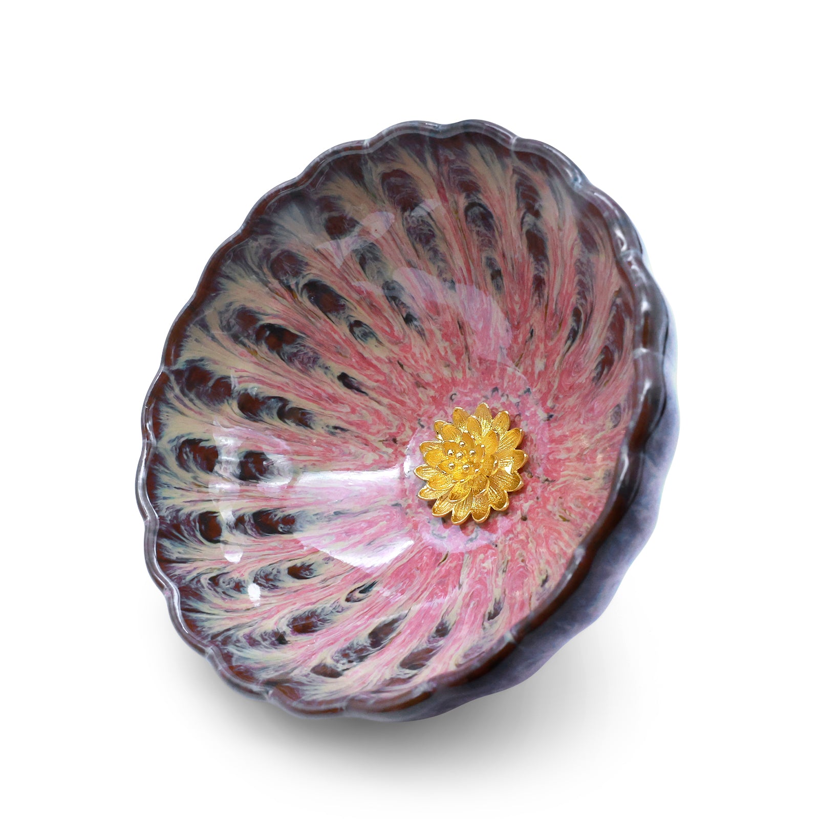 Crimson Peacock-Gold Lotus Jianzhan