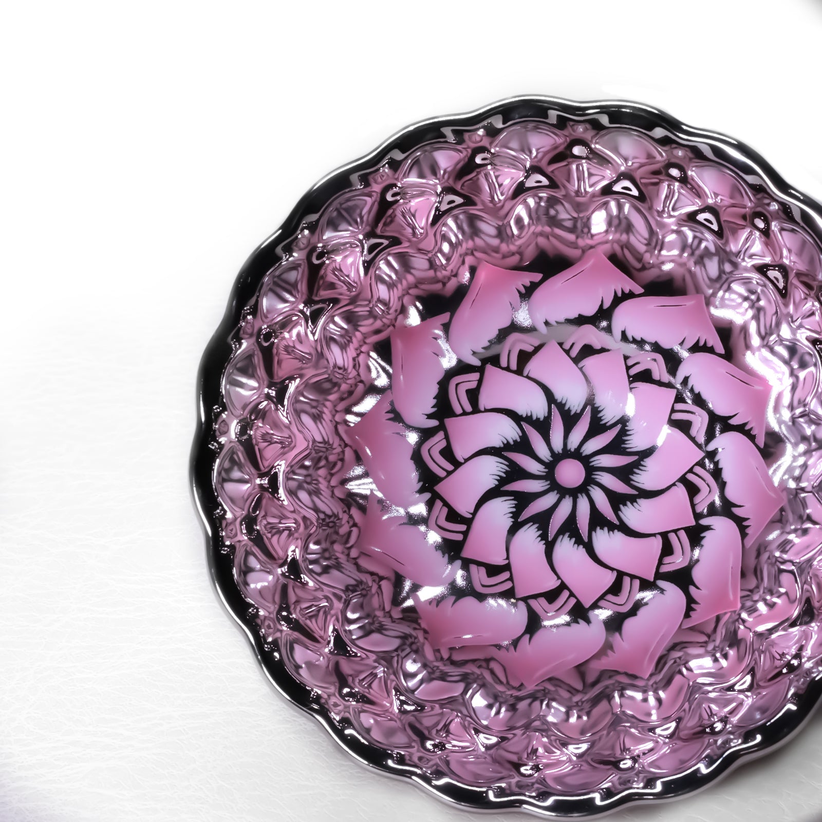 Blush Lotus-Silver Peacock Jianzhan