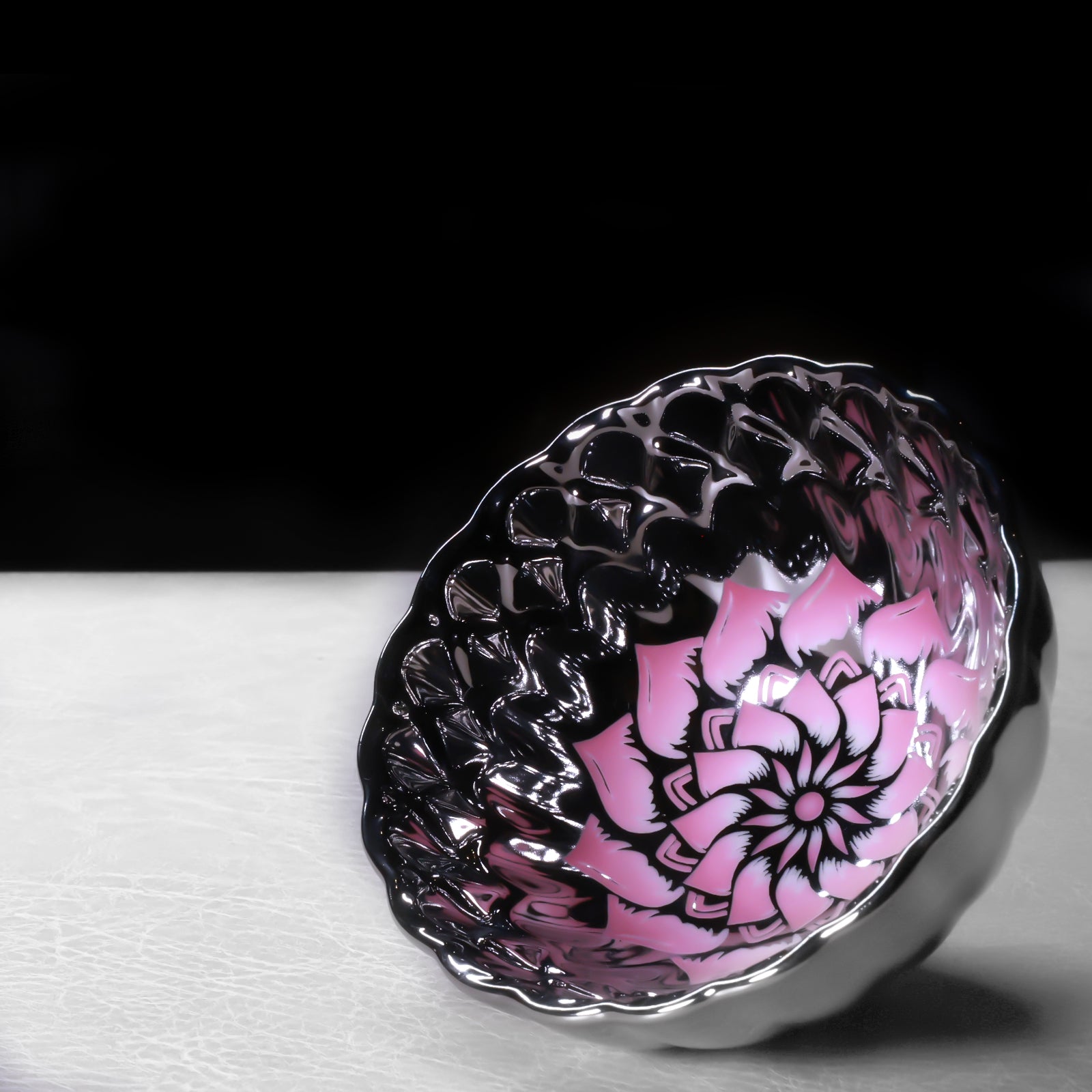 Blush Lotus-Silver Peacock Jianzhan